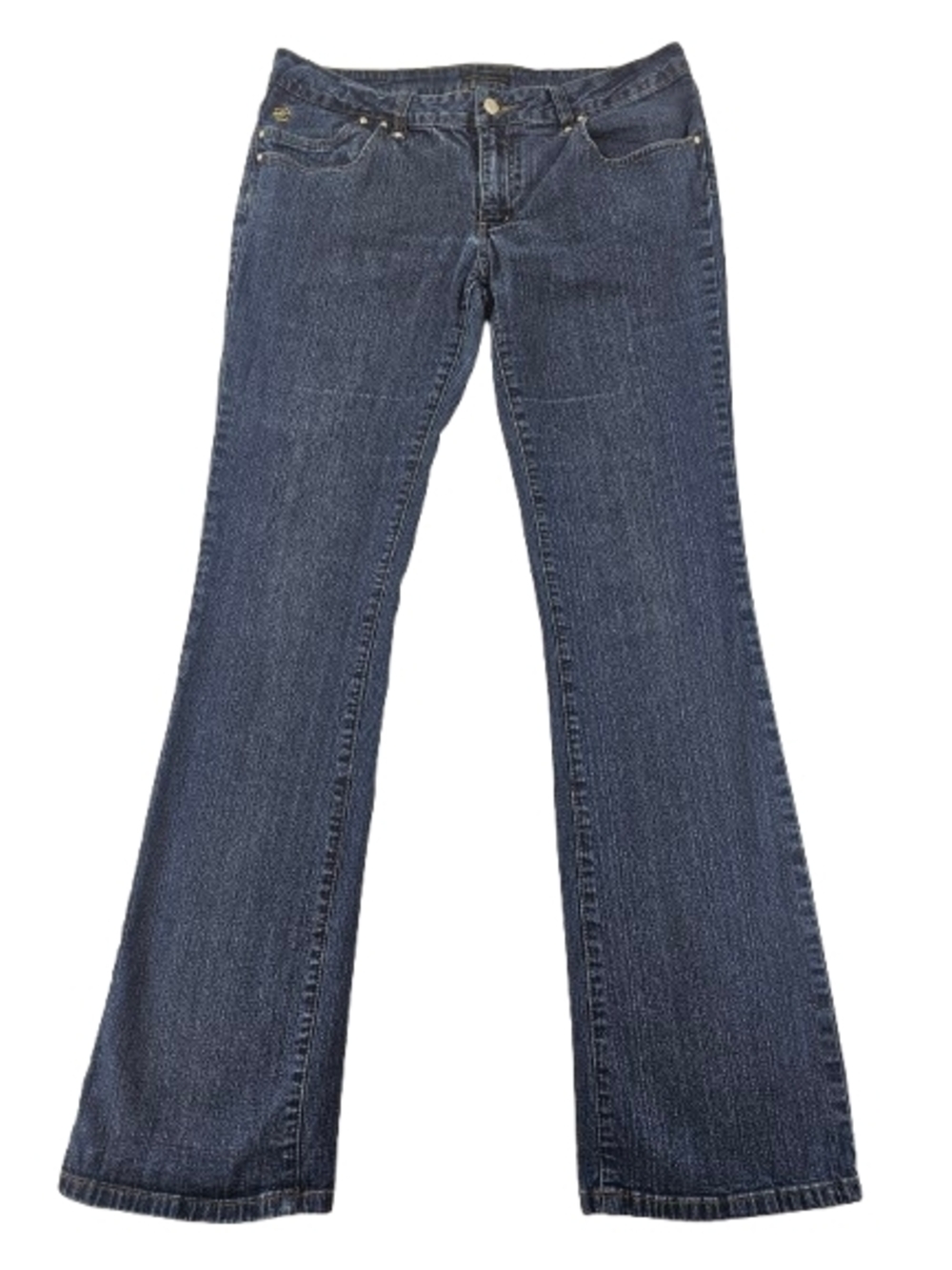 Vtg Y2K RocaWear Boot Cut Stretch Embroidered Women's 13 Skinny Denim Blue Jeans